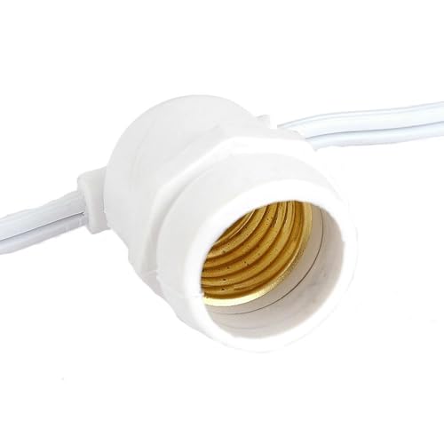 Novelty Lights 330 Feet Heavy Duty White Wire E26 Patio Light Stringer