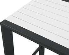 Meridian Furniture 381-T Nizuc Collection Modern | Contemporary Outdoor Patio Bar Table with Durable Aluminum Frame