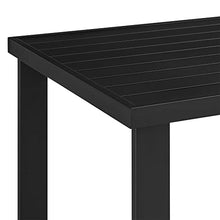 Armen Living SETODAFBL30 Alegria Outdoor Patio 5-Piece Bar Table Set in Aluminum Rope and Cushions, Light Grey