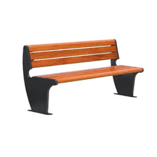 XRXwuf689 Garden Bench Dark Brown Park Outdoor Bench Wooden Double Backrest Stainless Steel Outdoor Benches Patio(Medium)