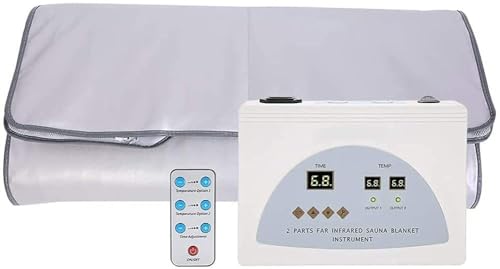 TZLGMDER Sauna Blanket Steam Blanket Security Heating Blanket Shaping Weight Loss Machine 2 Zones, Waterproof Material.