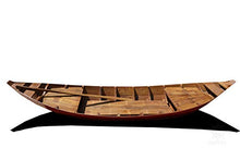 Old Modern Handicrafts South East Asia Sampan Boat Red Bottom