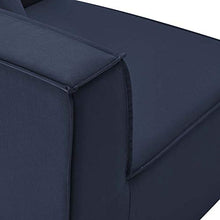 Modway EEI-4377-NAV Saybrook Patio Upholstered 2-Piece Sectional Sofa Loveseat in Navy