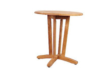 Amazonia Victor 1-Piece Outdoor Bistro Round Table | Certified Teak | Ideal for Patio and Indoors, 27Lx27Wx29H, Light Brown