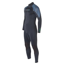 Henderson Mens 5mm Greenprene Back Zip Full Wetsuit Black/Blue/Silver XLT