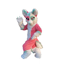 FurryWu Studio Pink Rose Husky Dog Fursuit Fullsuit Teen Costume