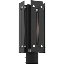 Livex 1 Light Black Outdoor Post Top Lantern Nickel