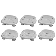 Bestway Coleman Hawaii AirJet Inflatable Hot Tub with EnergySense Cover Blue + SaluSpa Underwater Non-Slip Spa Seat (6 Pack)