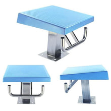 GEGEG Heavy Duty 304 Stainless Steel Diving Board - Non-Slip 15° Inclined Diving Platform for Indoor/Outdoor Use, Supports 600lbs(Blue)