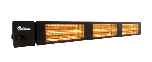 DR. INFRARED HEATER 4500W Electric Infrared Patio Heater, Wall/Ceiling Mount, IPX2 Weatherproof, 208V-240V, Remote Control for Patio, Workshop, Restaurants & Outdoor Dining