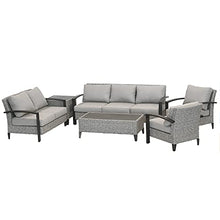 National Outdoor Living Westfields Collection 6-Piece All-Weather Patio Bistro Set Grey