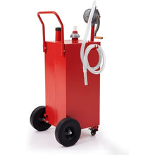 40 Gallon Fuel Caddy,Portable Gas Storage Tank with 4 Wheels,Manual Transfer Pump,Fuel Transfer Storage Tank Gasoline Diesel Can for Cars,Lawn Mowers,Trucks,ATVs,Boats