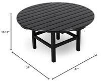 Ivy Terrace™ Round 37" Conversation Table in Black