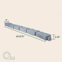 Beuta DIY No Dig Faux Stone Landscape Edging with Anchoring Spikes 48" L x 4" W x 2.25" H Sandstone