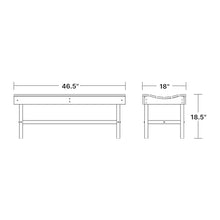 Wildridge Classic Vineyard Bench, Black - Outdoor Weather Resistant Poly Lumber Bench for Patio, Deck, Garden