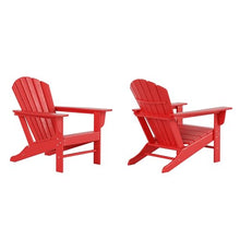 WestinTrends Dylan Outdoor Adirondack Chair (Set of 2), Red