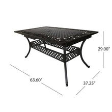 Hassyee Classic Expandable Dining Table with Sturdy Frame and Umbrella Hole for Poolside, Backyard, Outdoor All-Weather Cast Aluminum Table with Shiny Copper Finish for Lawn