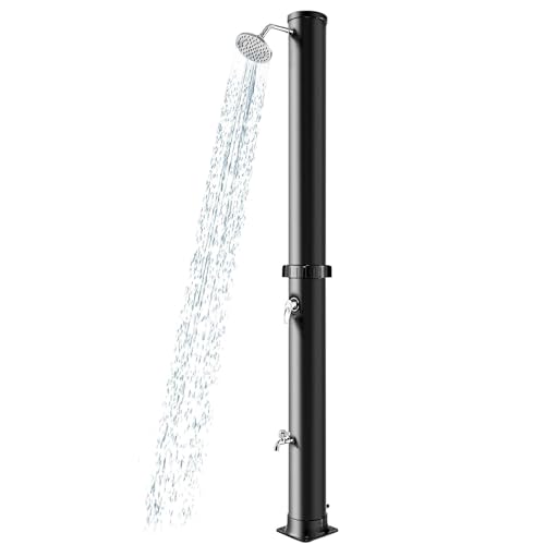 Xoiasth Outdoor Shower Portable Solar Outdoor Shower | 360° Swivel Head | Foot Washer Tap | Home | Garden | Outdoor | Freestanding Swimming Pool Spa Shower | Camping Shower