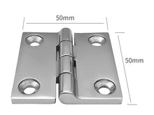 8 Pcs 316 Stainless Steel Hinge Boat Square Deck Cast Door Hinge Polished Hardware Boat Accessories 38mm/40mm/50mm(50x50mm x 8pcs)