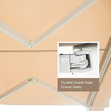Diensweek 15'x10' Patio Awning Retractable Fully Assembled Manual Commercial Grade - Quality 100% 280G Ployester Window Door Sunshade Shelter - Deck Canopy Balcony P100 Series (14.8'x9.8', Beige)