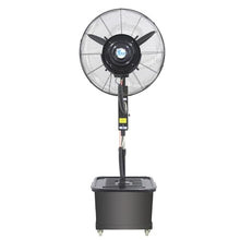 CUTPOIY Portable Misting Fan, Quiet Waterproof Outdoor Pedestal Fan for Garden Party Travel, 9-Inch, B