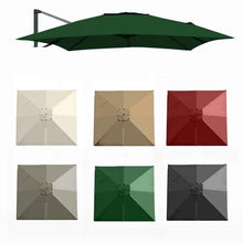 MXJCKSOQ 10'X13' Square Patio Umbrella Canopy - UV Protection 8 Ribs Cantilever Replacement Cover for Garden Outdoor Parasol Top Weather-Resistant Fabric,Dark Green-300x300cm(10x10ft)