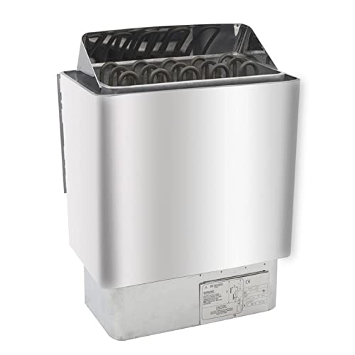 Sauna Steam Generator Small Sauna Heater 4.5KW Dry Steam Spa Electric Mini Sauna Heater with Internal Controller Sauna Accessories (Color : SAB-H) (Stainless Steel)