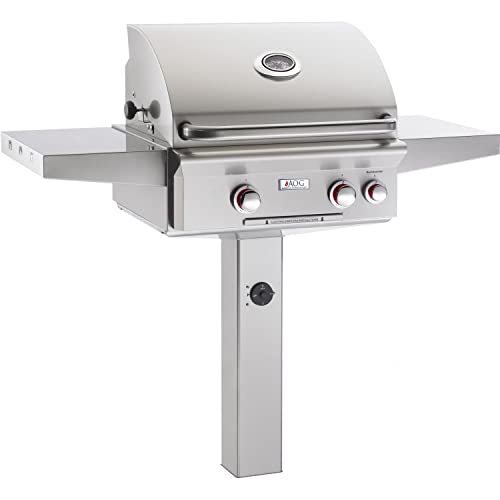 R. H. Peterson American Outdoor Grill 24 inch T Series In-Ground Post Grill with Rotisserie