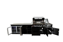 Luxuria Spas Flame Pro Series 6-Burner Four Piece Modular Kitchen Black