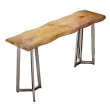 HYgloF Long Wooden Bar Table with Metal Frame Counter Height for Kitchen Dining Living Room Bar Table with Storage(140x45x105cm)