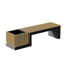 HIHELO Shopping Mall Leisure Chair Outdoor Flower Pot Seat Combination Square Waiting Chair Gazebo Creative Flower Box Public Stool (Color : A)
