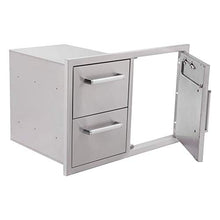 Bonfire Outdoor Kitchen Drawers and BBQ Access Door Double Layer for BBQ Island, 304 Stainless Steel, CBADC