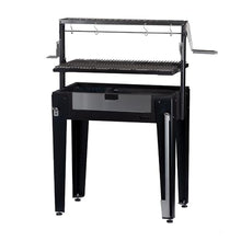 GW Store - Charcoal Grill Maiten - Freestanding Santa Maria Barbecue, Adjustable Height, Detachable Front Cover, 22 lbs Capacity - Ideal for Camping