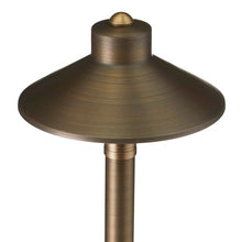 VOLT 15-Pack 12V Cast Brass Flat Hat Path Lights Bronze