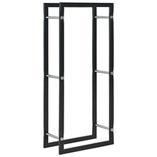 WXPWAMZ Firewood Rack Black 44X20X100 Cm Steel, Firewood Log Rack, Firewood Storage Rack Shelf, Ventilation Metal Log Store Holder For Outdoor Or Indoor Wood Stand Set Log Racks