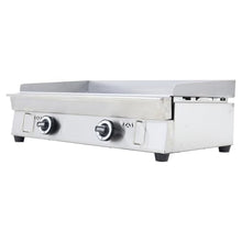 Banfluxion Natural Gas Grill Griddle 28.94"x16.14", Stainless Steel Countertop Flat Top with 2000Pa Low-Pressure Valve, 2-Zone Temperature Control 122-572°F for Home Camping Restaurant BBQ Teppanyaki