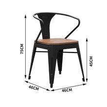 JOSOGO Outdoor Dining Set Plastic Wood Seating All-Weather Garden Balcony Waterproof Sun-Proof Open-air Terrace Courtyard Anti-Corrosion Wooden Black Table with 4 Chairs(L)