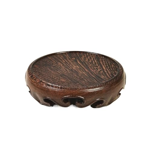 QUANGJN Pcs Plants Saucers Flower Pot Base Round Solid Wood Vase Fish Tank Bonsai Buddha Base Ornaments Porcelain Base Plant Pot Saucers,