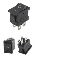 100PCS KCD1 Series 2/3/4 Pin ON-Off Boat Car Rocker Position Power Switches 15mm x 21mm Black Red Green 6A/250V 10A/125V AC(Black 4Pin,10000 PCS)