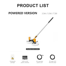 iumLeap Solar Panel Cleaning Brush, Adjustable Window Cleaning Brush and Pole, Automatic Solar Panel Brush,Double Head Wash Brush(Powered-7.5m)