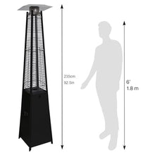 Outdoor Heaters, Outdoor Patio Propane Space Heater, 48,000 BTU Pyramid Propane Heater, Patio Heater, Portable Heater, W/Wheels, Protective Cover A