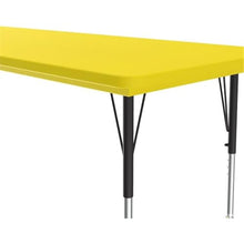 Pemberly Row Contemporary Plastic & Metal Activity Table 30" x 60" Yellow