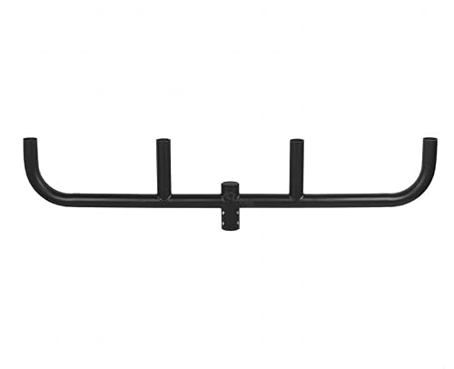 Quad Bullhorn Bracket with 4 Arms Inline, Top Bullhorn Tenon 2 3/8 inches,Bottom Portion 3 inches,Galvanized Steel,Bronze