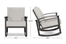 Winston Stanford Cushion Rocking Lounge Chair Weathered Teak