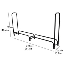 EliteBloom Fireplace Tool Rack, Wrought Iron Large Firewood Storage Rack for Indoor/Outdoor Use, Fire Pit, Kindling & Hearth Logs Holder