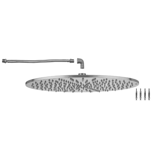 Jaclo, S218-ULB, 16" Round Flush Mount Rain Machine® - Unlacquered Brass (ULB)