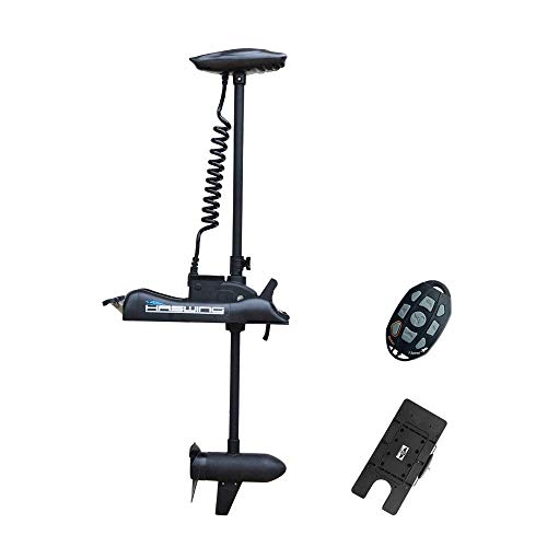 AQUOS Haswing 12V 55LBS 48inch Bow Mount Trolling Motor with Remote Control Black