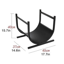 DJVHSRI Heavy Duty Outdoor Firewood Rack Set with Tools, Steel Storage Stand for Indoor & Outdoor Fireplace, Metal Log Holder,