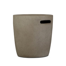 Real Flame Riverside Propane Round Tank Cover and Outdoor Side Table, Storage Hideaway Table for 20 lb Propane Tank for Gas Fire Pits, Lightweight, Weather Resistant - Glacier Gray