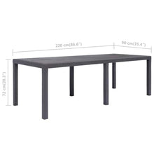 LMTYOENFG 86.6 in Outdoor Garden Table 8 Person Rattan Look Plastic Brown